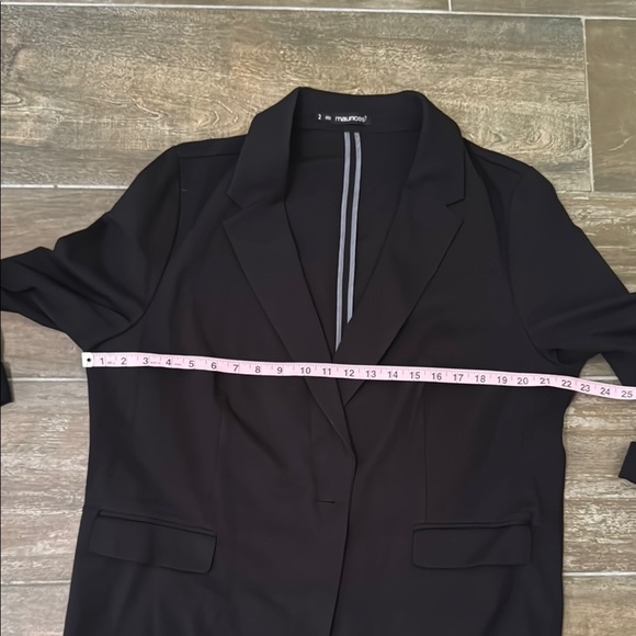 Maurices Black Blazer Lightweight Open-Front Jacket - Picture 8 of 9